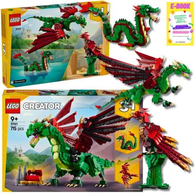 CREATOR 3 w 1 Średniowieczny Smok, Wąż, Feniks 31161 LEGO PREZENT + EBOOK CREATOR 3 w 1 Średniowieczny Smok, Wąż, Feniks 31161 LEGO PREZENT + EBOOK