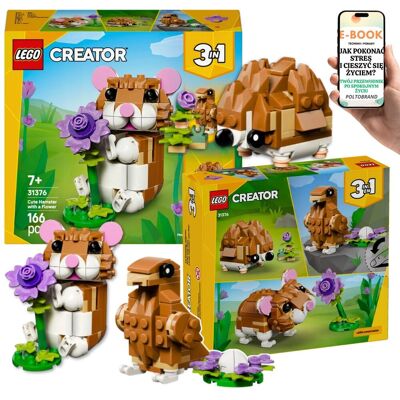 Lego CREATOR 3 w 1 ZWIERZĘTA • Chomik Jeż Orzeł • klocki kreatywne 166 el • hit prezentowy + EBOOK-1 Lego CREATOR 3 w 1 ZWIERZĘTA • Chomik Jeż Orzeł • klocki kreatywne 166 el • hit prezentowy + EBOOK-1