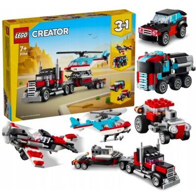 Lego CREATOR 31146 CIĘŻARÓWKA Z PLATFORMĄ I HELIKOPTEREM 3W1 Lego CREATOR 31146 CIĘŻARÓWKA Z PLATFORMĄ I HELIKOPTEREM 3W1