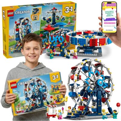 Lego Creator 31389 Kultowy Diabelski Młyn 3w1 Park Rozrywki 916 El. + E-BOOK Lego Creator 31389 Kultowy Diabelski Młyn 3w1 Park Rozrywki 916 El. + E-BOOK