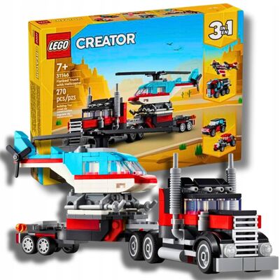 Lego Creator 3w1 31146 CIĘŻARÓWKA Z PLATFORMĄ I HELIKOPTER klocki +eKATALOG Lego Creator 3w1 31146 CIĘŻARÓWKA Z PLATFORMĄ I HELIKOPTER klocki +eKATALOG