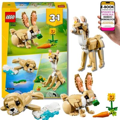 Lego CREATOR 3w1 31162 – Króliczek i Zwierzątka 3w1 - PREZENT NA URODZINY DLA DZIECKA + EBOOK-3 Lego CREATOR 3w1 31162 – Króliczek i Zwierzątka 3w1 - PREZENT NA URODZINY DLA DZIECKA + EBOOK-3