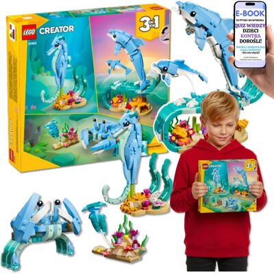 Creator 3w1 Delfin • ocean • ruchome zwierzęta • 542 el (31385) Lego Dla Dziecka 10 11 12 13 Latka + EBOOK-2 Creator 3w1 Delfin • ocean • ruchome zwierzęta • 542 el (31385) Lego Dla Dziecka 10 11 12 13 Latka + EBOOK-2