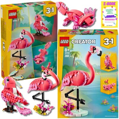 CREATOR 3w1 Dzikie zwierzęta RÓŻÓWY FLAMING, AKSOLOT, KAKADU (31170) LEGO PREZENT + EBOOK CREATOR 3w1 Dzikie zwierzęta RÓŻÓWY FLAMING, AKSOLOT, KAKADU (31170) LEGO PREZENT + EBOOK