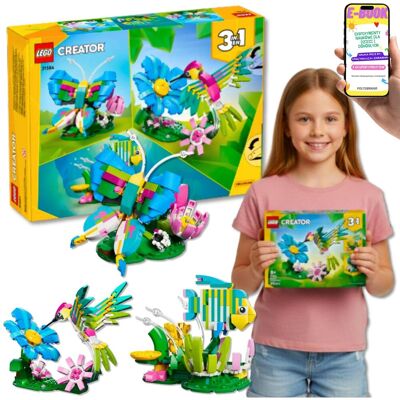 Creator 3w1 Kolorowy Koliber Zwierzęta Przyrody (31384) Lego Prezent 8+ Dla Dziewczynki Córki Wnuczki + EBOOK Creator 3w1 Kolorowy Koliber Zwierzęta Przyrody (31384) Lego Prezent 8+ Dla Dziewczynki Córki Wnuczki + EBOOK