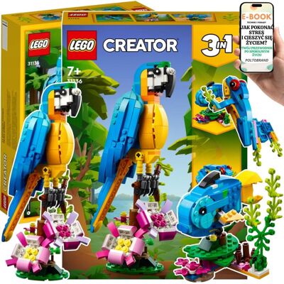 CREATOR 3w1 - PAPUGA EGZOTYCZNA ŻABA RYBA - LEGO PREZENT + EBOOK-1 CREATOR 3w1 - PAPUGA EGZOTYCZNA ŻABA RYBA - LEGO PREZENT + EBOOK-1