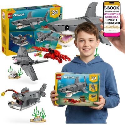 Creator 3w1 Rekin Żabnica Płaszczka 31381 Klocki LEGO Zwierzęta Morskie Dla Dzieci 8+ E-BOOK-3 Creator 3w1 Rekin Żabnica Płaszczka 31381 Klocki LEGO Zwierzęta Morskie Dla Dzieci 8+ E-BOOK-3