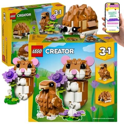 Lego Creator 3w1 Uroczy Chomik z Kwiatkiem (31376) 3 modele zwierząt • prezent dla dzieci 7+ EBOOK Lego Creator 3w1 Uroczy Chomik z Kwiatkiem (31376) 3 modele zwierząt • prezent dla dzieci 7+ EBOOK