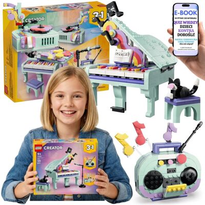Lego Creator Fortepian z Kotem 31392 Klocki Muzyczne Dla Dziewczynki + E-BOOK-2 Lego Creator Fortepian z Kotem 31392 Klocki Muzyczne Dla Dziewczynki + E-BOOK-2