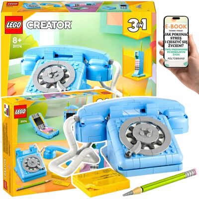 Creator Telefon RETRO z lat 60., 80. lub 2000 • zestaw 3 w 1 dla dzieci i dorosłych Lego Dla Wnuczka Wnuczki 9 10 11 12 13 14 Latka + EBOOK-1 Creator Telefon RETRO z lat 60., 80. lub 2000 • zestaw 3 w 1 dla dzieci i dorosłych Lego Dla Wnuczka Wnuczki 9 10 11 12 13 14 Latka + EBOOK-1