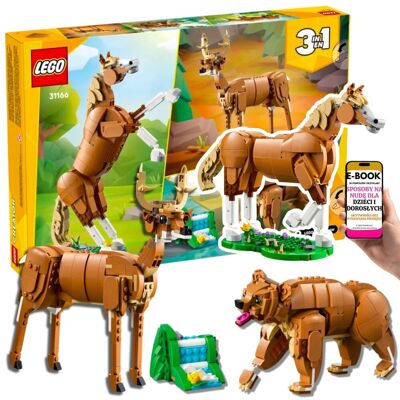 CREATOR ZWIERZĘTA 3w1 Piękny Koń Dumny Jeleń Mocny Niedźwiedź (31166) Lego Prezent Dla Dziecka Na Urodziny Święta + EBOOK-3 CREATOR ZWIERZĘTA 3w1 Piękny Koń Dumny Jeleń Mocny Niedźwiedź (31166) Lego Prezent Dla Dziecka Na Urodziny Święta + EBOOK-3