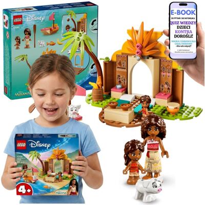 Lego Disney Princess 43282 Vaiana Wiejska Chatka Łódź Klocki Dla Dziewczynki + E-BOOK-2 Lego Disney Princess 43282 Vaiana Wiejska Chatka Łódź Klocki Dla Dziewczynki + E-BOOK-2