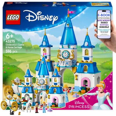 Lego Disney Princess Zamek Kopciuszka i kareta (43275) – Bajkowy Zestaw Dla Dziewczynek – Zabawa w Stylu Disneya + EBOOK-2 Lego Disney Princess Zamek Kopciuszka i kareta (43275) – Bajkowy Zestaw Dla Dziewczynek – Zabawa w Stylu Disneya + EBOOK-2
