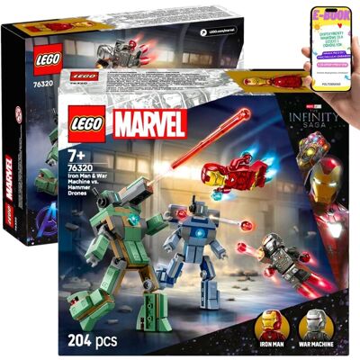 DLA CHŁOPCA MARVEL IRON MAN & WAR MACHINE kontra DRONY HAMMERA (76320) Bitwa Bohaterów Lego Prezent Dla Wnuczka + EBOOK DLA CHŁOPCA MARVEL IRON MAN & WAR MACHINE kontra DRONY HAMMERA (76320) Bitwa Bohaterów Lego Prezent Dla Wnuczka + EBOOK