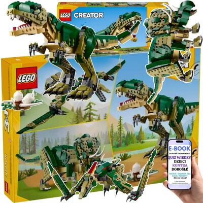 Lego DLA DZIECI PREZENT DINOZAURY - CREATOR 3w1 Tyranozaur 31151 DLA SYNA CÓRKI + EBOOK-2 Lego DLA DZIECI PREZENT DINOZAURY - CREATOR 3w1 Tyranozaur 31151 DLA SYNA CÓRKI + EBOOK-2