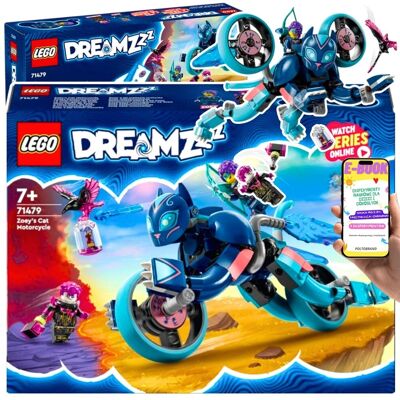 DREAMZzz Koci motocykl Zoey • 2 modele w 1 • Kot do przebudowywania i super motor (71479) Lego Dla Chłopca i Dziewczynki + EBOOK DREAMZzz Koci motocykl Zoey • 2 modele w 1 • Kot do przebudowywania i super motor (71479) Lego Dla Chłopca i Dziewczynki + EBOOK