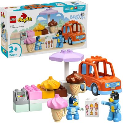 Lego DUPLO® Bluey, klocki, Wyprawa po lody z Blue, 10458 Lego DUPLO® Bluey, klocki, Wyprawa po lody z Blue, 10458