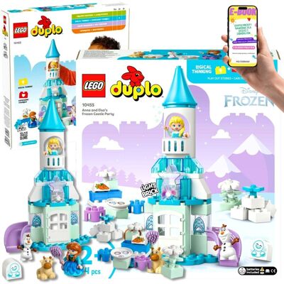 Lego DUPLO® Disney Lodowy Zamek Anny i Elzy z Krainy Lodu (10455) Świecący Klocek, Figurka Olafa, Sven, Zjeżdżalnia – Edukacyjny Zestaw dla Malucha.. Lego DUPLO® Disney Lodowy Zamek Anny i Elzy z Krainy Lodu (10455) Świecący Klocek, Figurka Olafa, Sven, Zjeżdżalnia – Edukacyjny Zestaw dla Malucha..