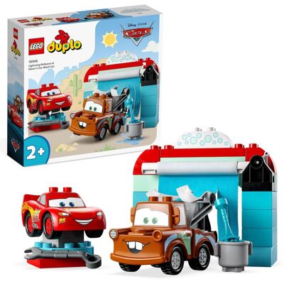 Lego DUPLO, klocki Disney and Pixar’s Cars, Zygzak McQueen i Złomek - myjnia, 10996 Lego DUPLO, klocki Disney and Pixar’s Cars, Zygzak McQueen i Złomek - myjnia, 10996