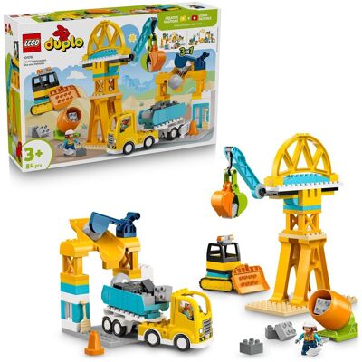 Lego DUPLO®, klocki, Plac budowy z pojazdami 3 w 1, 10476 Lego DUPLO®, klocki, Plac budowy z pojazdami 3 w 1, 10476