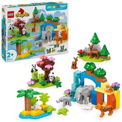 Lego DUPLO, klocki, Town Rodziny dzikich zwierząt 3 w 1, 10446 Lego DUPLO, klocki, Town Rodziny dzikich zwierząt 3 w 1, 10446