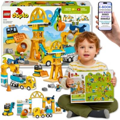 DUPLO PLAC BUDOWY Z MOSTEM I DŹWIGIEM (10476) Lego Prezent Dla Najmłodszych Małych Dzieci + EBOOK-2 DUPLO PLAC BUDOWY Z MOSTEM I DŹWIGIEM (10476) Lego Prezent Dla Najmłodszych Małych Dzieci + EBOOK-2