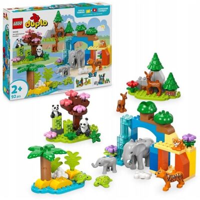Duplo - Zwierzęta Rodzina Dzikich Zwierząt panda słoń LEGO PREZENT DLA CHŁOPCA DZIEWCZYNKI DZIECI Duplo - Zwierzęta Rodzina Dzikich Zwierząt panda słoń LEGO PREZENT DLA CHŁOPCA DZIEWCZYNKI DZIECI