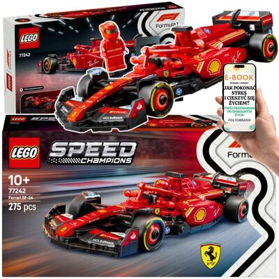 F1 Bolid Ferrari SF-24 Klocki Speed Champions (77242) – LEGO Autko Dla Dzieci Fanów Wyścigów, Ferrari i Motoryzacji + EBOOK-1 F1 Bolid Ferrari SF-24 Klocki Speed Champions (77242) – LEGO Autko Dla Dzieci Fanów Wyścigów, Ferrari i Motoryzacji + EBOOK-1