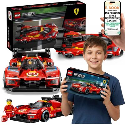 Lego Ferrari 499P Speed Champions Auto Wyścigowe Ferrari (77261) + E-BOOK-1 Lego Ferrari 499P Speed Champions Auto Wyścigowe Ferrari (77261) + E-BOOK-1