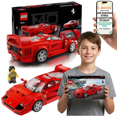 FERRARI F40 76934 Speed Champions Samochód Sportowy LEGO + E-BOOK-1 FERRARI F40 76934 Speed Champions Samochód Sportowy LEGO + E-BOOK-1
