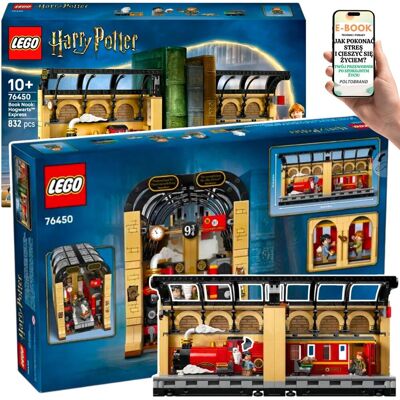 Lego Harry Potter, klocki, Magiczna Dekoracja Book Nook (76450) Ekspres do Hogwartu, Peron 9¾, Hedwiga i Parszywek + EBOOK-1 Lego Harry Potter, klocki, Magiczna Dekoracja Book Nook (76450) Ekspres do Hogwartu, Peron 9¾, Hedwiga i Parszywek + EBOOK-1