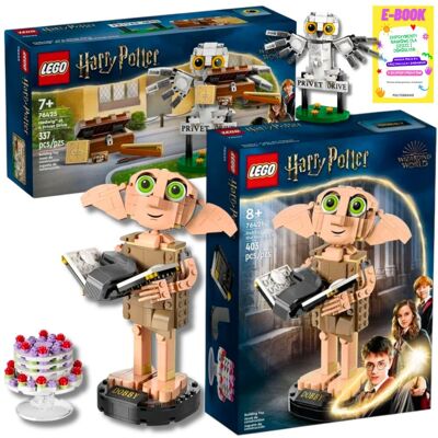 Lego HARRY POTTER ZESTAW - HEDWIGA (76425) + ZGREDEK SKRZAT DOMOWY (76421) + EBOOK Lego HARRY POTTER ZESTAW - HEDWIGA (76425) + ZGREDEK SKRZAT DOMOWY (76421) + EBOOK