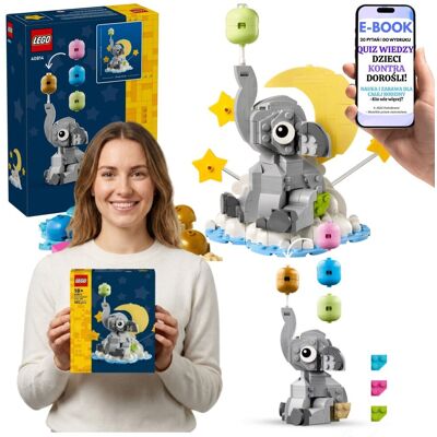 Lego Iconic Słoniątko na Niebie 40814 Dekoracja Do Pokoju Dziecka + E-BOOK-2 Lego Iconic Słoniątko na Niebie 40814 Dekoracja Do Pokoju Dziecka + E-BOOK-2