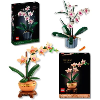 Lego Icons, Botanical, klocki, kwiaty ZESTAW - Orchidea oraz Mała orchidea Dzień Babci 10311 10343 Lego Icons, Botanical, klocki, kwiaty ZESTAW - Orchidea oraz Mała orchidea Dzień Babci 10311 10343