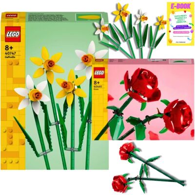 Lego ICONS BOTANICAL KWIATY - Róże i Żonkile (40647) (40747) DLA NIEJ NIEGO PREZENT + EBOOK Lego ICONS BOTANICAL KWIATY - Róże i Żonkile (40647) (40747) DLA NIEJ NIEGO PREZENT + EBOOK