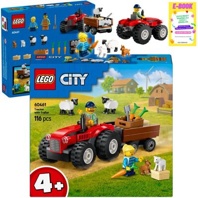 Lego KLOCKI CITY - CZERWONY TRAKTOR Z PRZYCZEPĄ I OWCĄ (60461) PREZENT + EBOOK Lego KLOCKI CITY - CZERWONY TRAKTOR Z PRZYCZEPĄ I OWCĄ (60461) PREZENT + EBOOK
