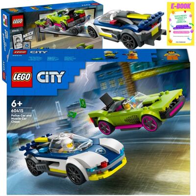 Lego Klocki City - Pościg Radiowozu Za Muscle Carem 60415 Prezent + Ebook Lego Klocki City - Pościg Radiowozu Za Muscle Carem 60415 Prezent + Ebook