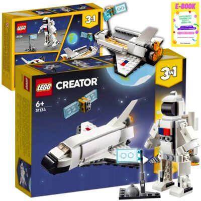 Lego Klocki Creator 3W1 Prom Kosmiczny Astronauta Samolot (31134) Klocki Prezent + Ebook Lego Klocki Creator 3W1 Prom Kosmiczny Astronauta Samolot (31134) Klocki Prezent + Ebook
