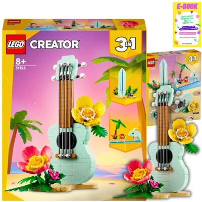 Lego KLOCKI CREATOR 3w1 - TROPIKALNE UKULELE (31156) Delfin Deska Surfingowa PREZENT + EBOOK Lego KLOCKI CREATOR 3w1 - TROPIKALNE UKULELE (31156) Delfin Deska Surfingowa PREZENT + EBOOK