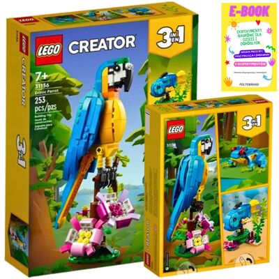 Lego KLOCKI CREATOR - EGZOTYCZNA PAPUGA 3w1 (31136) KLOCKI NA PREZENT + EBOOK Lego KLOCKI CREATOR - EGZOTYCZNA PAPUGA 3w1 (31136) KLOCKI NA PREZENT + EBOOK
