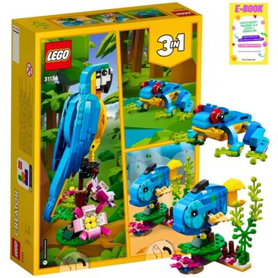 Lego KLOCKI CREATOR EGZOTYCZNA PAPUGA 3w1 - 31136 PREZENT + EBOOK Lego KLOCKI CREATOR EGZOTYCZNA PAPUGA 3w1 - 31136 PREZENT + EBOOK
