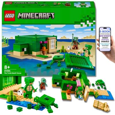 Lego KLOCKI MINECRAFT – DOMEK W KSZTAŁCIE ŻÓŁWIA 21254 - Plaża, Bambusowa Tratwa, 4 żółwie i wojownik PREZENT DLA CHŁOPCA + EBOOK-2 Lego KLOCKI MINECRAFT – DOMEK W KSZTAŁCIE ŻÓŁWIA 21254 - Plaża, Bambusowa Tratwa, 4 żółwie i wojownik PREZENT DLA CHŁOPCA + EBOOK-2