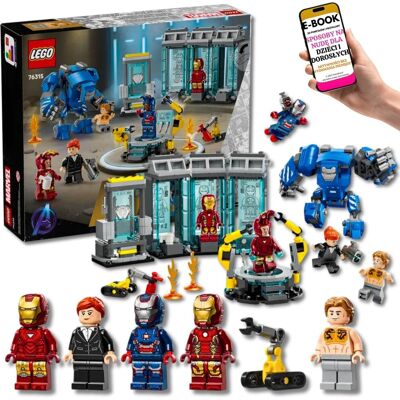 Lego KLOCKI PREZENT Marvel 76315 – ZBROJOWNIA IRON MANA DLA DZIECKA 8+ + EBOOK-3 Lego KLOCKI PREZENT Marvel 76315 – ZBROJOWNIA IRON MANA DLA DZIECKA 8+ + EBOOK-3