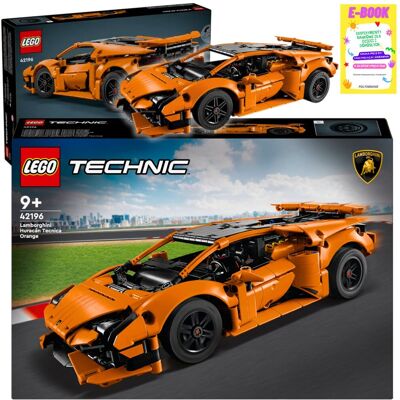 Lego Klocki Technic - Lamborghini Huracan Tecnica Pomarańczowe (42196) Klocki Prezent + Ebook Lego Klocki Technic - Lamborghini Huracan Tecnica Pomarańczowe (42196) Klocki Prezent + Ebook