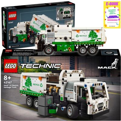 Lego KLOCKI TECHNIC - Śmieciarka Mack LR Electric (42167) KLOCKI PREZENT + EBOOK Lego KLOCKI TECHNIC - Śmieciarka Mack LR Electric (42167) KLOCKI PREZENT + EBOOK