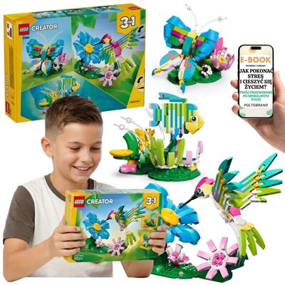 KOLOROWY KOLIBER 31384 Creator 3w1 Zwierzęta LEGO Dla Dziewczynki + E-BOOK-1 KOLOROWY KOLIBER 31384 Creator 3w1 Zwierzęta LEGO Dla Dziewczynki + E-BOOK-1