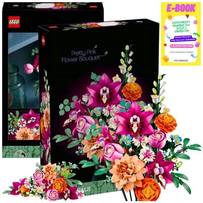 Kwiaty Botanical Collection - Piękny Bukiet Różowych Kwiatów - Lego Prezent + Ebook Kwiaty Botanical Collection - Piękny Bukiet Różowych Kwiatów - Lego Prezent + Ebook