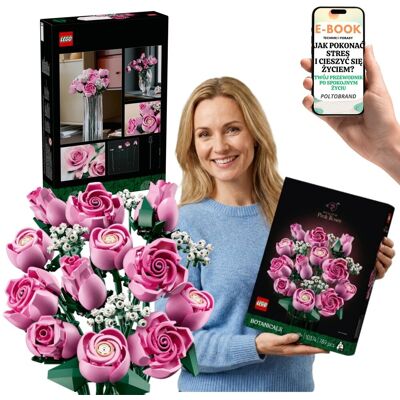 KWIATY RÓŻE 10374 Bukiet LEGO Botanicals Prezent Dla Żony Dziewczyny Mamy + E-BOOK-1 KWIATY RÓŻE 10374 Bukiet LEGO Botanicals Prezent Dla Żony Dziewczyny Mamy + E-BOOK-1