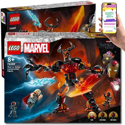 Lego MARVEL PREZENT DLA DZIECKA - Thor kontra Surtur (76289) – Epicka walka z Thor Ragnarok Ruchoma Figurka Surtura + 3 minifigurki + EBOOK Lego MARVEL PREZENT DLA DZIECKA - Thor kontra Surtur (76289) – Epicka walka z Thor Ragnarok Ruchoma Figurka Surtura + 3 minifigurki + EBOOK