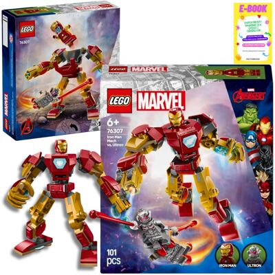 Lego MARVEL SUPER HEROES Mech Iron Mana kontra Ultron 76307 KLOCKI PREZENT + EBOOK Lego MARVEL SUPER HEROES Mech Iron Mana kontra Ultron 76307 KLOCKI PREZENT + EBOOK